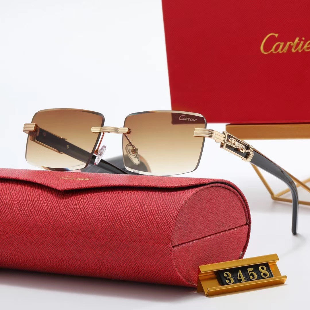 Wooden Square Fashion Sunglasses 3458