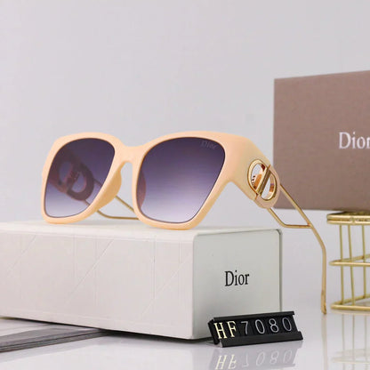 Large frame fashionable cat-eye sunglasses