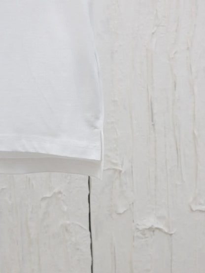 25g letter embroidery round neck short sleeve t-shirt