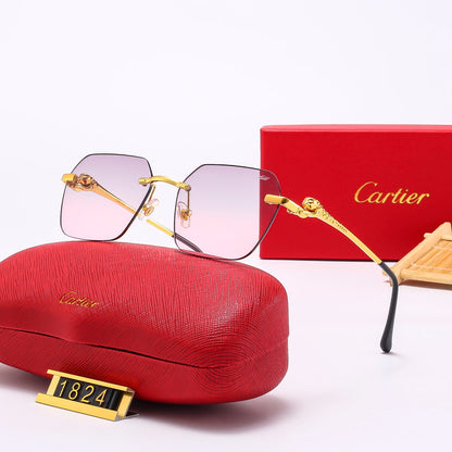 Leopard Head Metal Mirror Legs 5-Color Fashion Sunglasses 1824