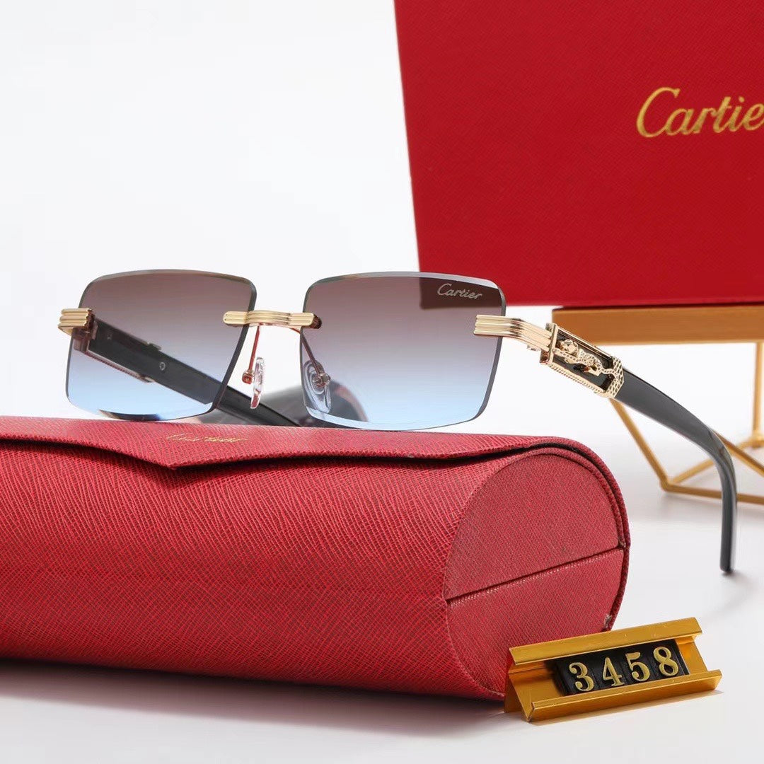 Wooden Square Fashion Sunglasses 3458