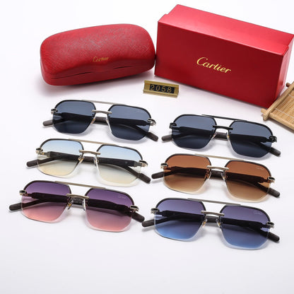 Wooden leg aviator multi-color sunglasses 2058