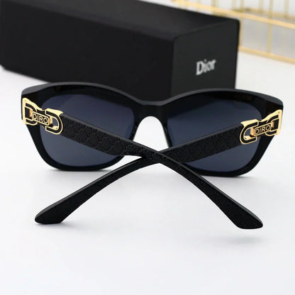 Curved personalized square frame sunglasses