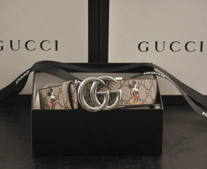 3-color double G Mickey Mouse print belt