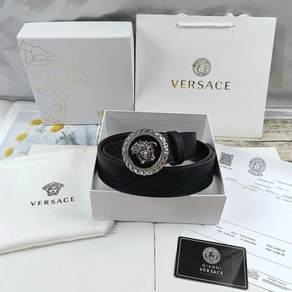 4 Colors lion head double-sided lychee pattern belt