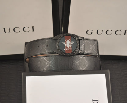 2 Colors printed letter leather belt