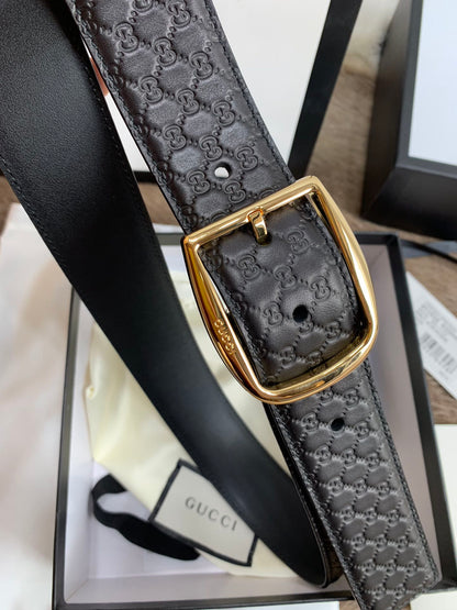 Handmade custom Italian leather embossed belt 4.0cm