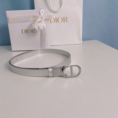 Women's cowhide leather double-sided belt 2.0cm